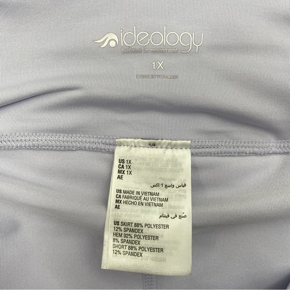 Ideology Athletic Tennis Skort Women's Plus Size 1X Lavender - Picture 3 of 10